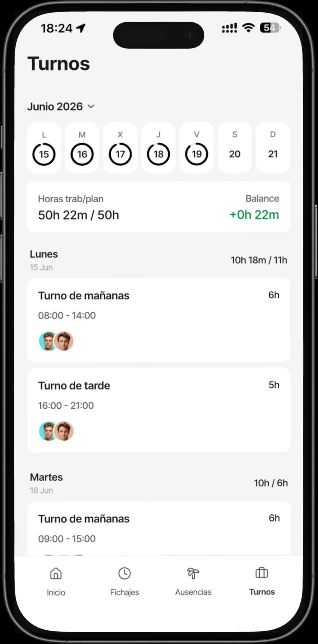 Comparte la planificación con tu equipo en la app móvil