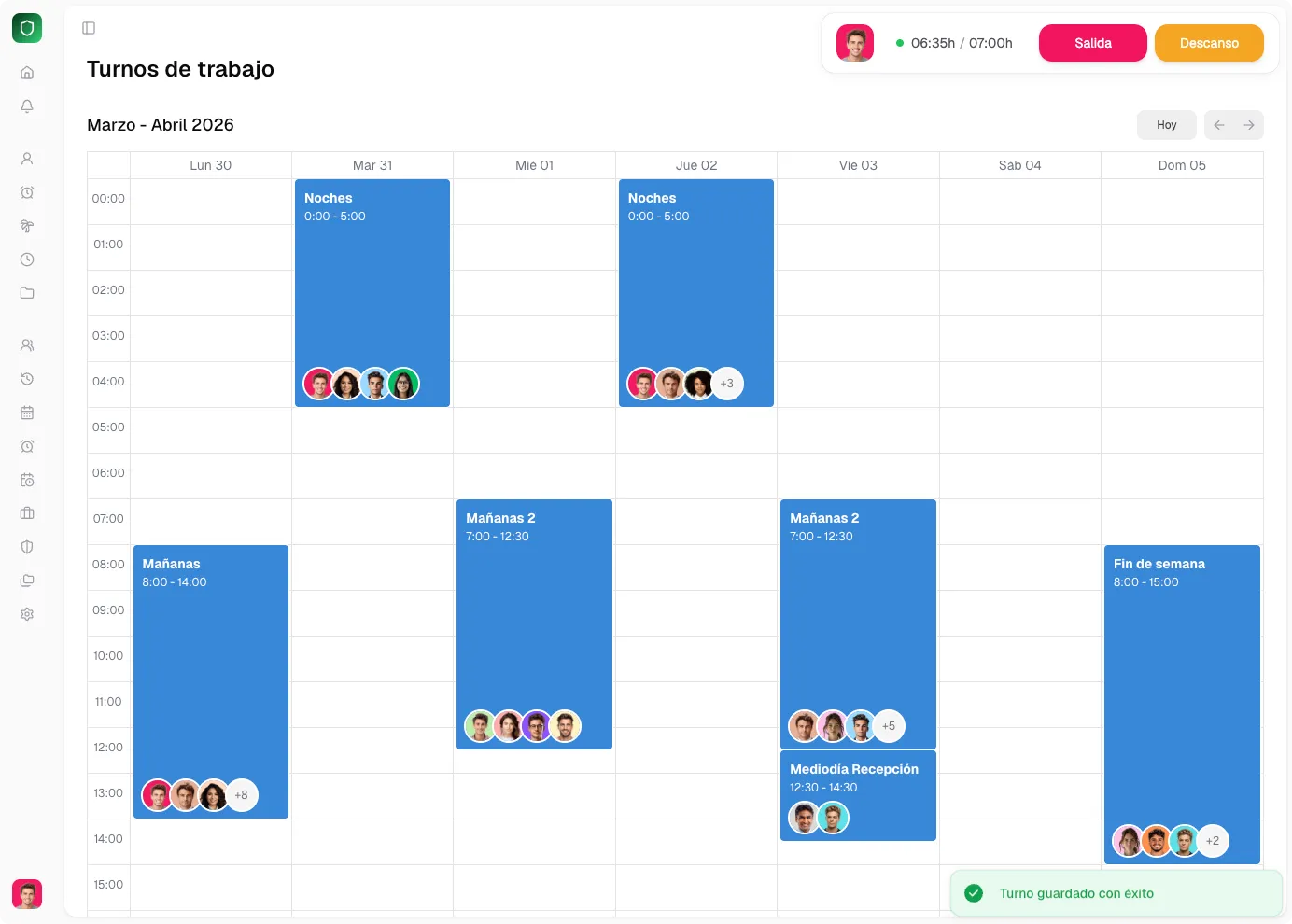 Planifica los turnos de tu equipo en minutos