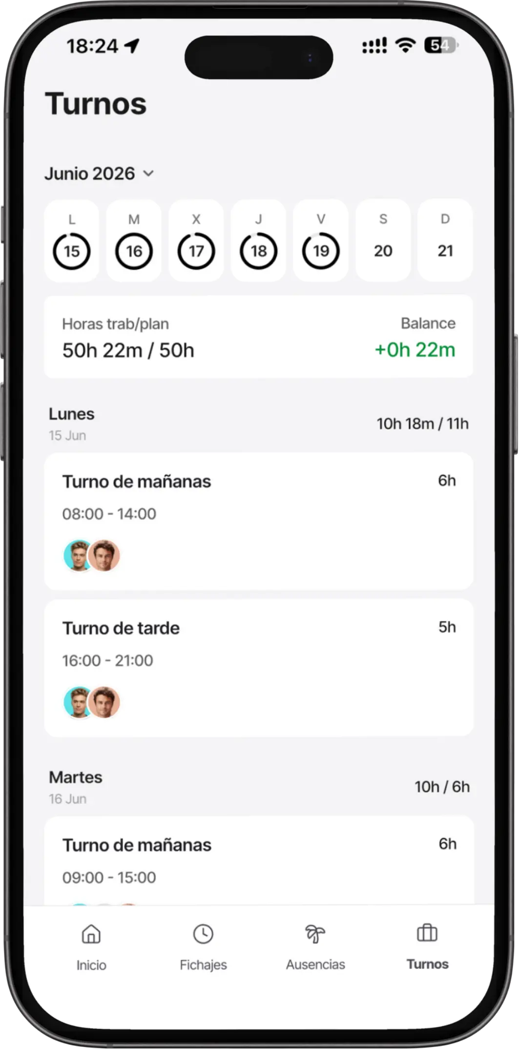Comparte la planificación con tu equipo en la app móvil